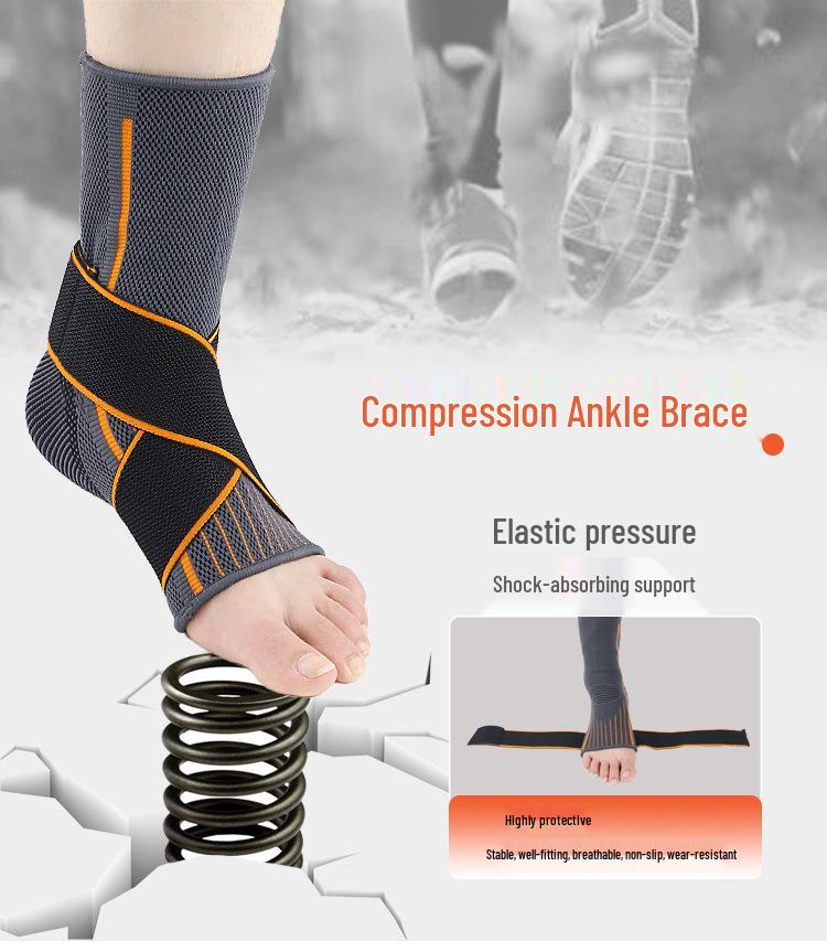 Ankle Brace Straps: Anti-Sprain Velcro Compression Knit Protector for Unisex Sports - Running & Basketball Warmth