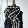Karoschal Damen Herbst und Winter Neu Warmer Fransen Schal Warmer Winddichter Halsschal Lässig Outdoor