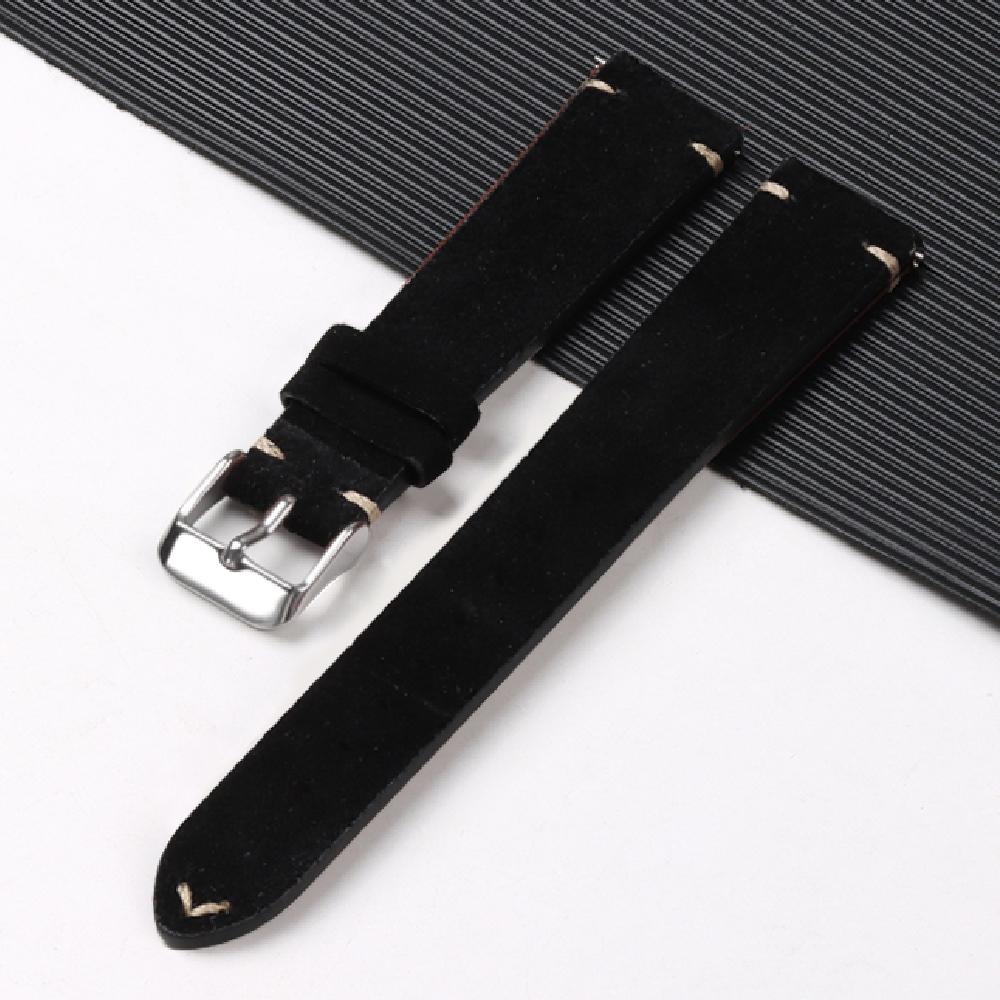 Genuine Suede Leather Watch Strap Quick Release Vintage Watchband 14/16/18mm 20mm 22mm Bracelet for Men Wrist Bands Accessories