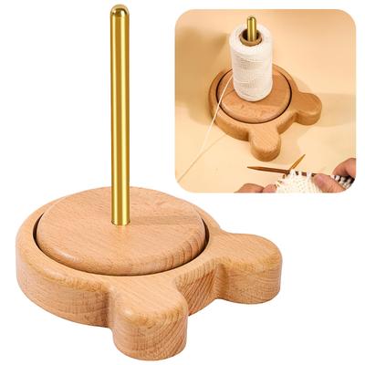 CocoFIll Rotating Yarn Wooden Yarn Convenient Knitting Tool Holder, Stand,