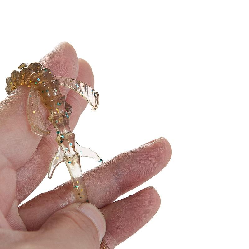 Extra Large Realistic Shrimp-Shaped Soft Worm Fishing Bait with Double Ridge Tail – Suitable for Freestyle Fishing and Big Fishi