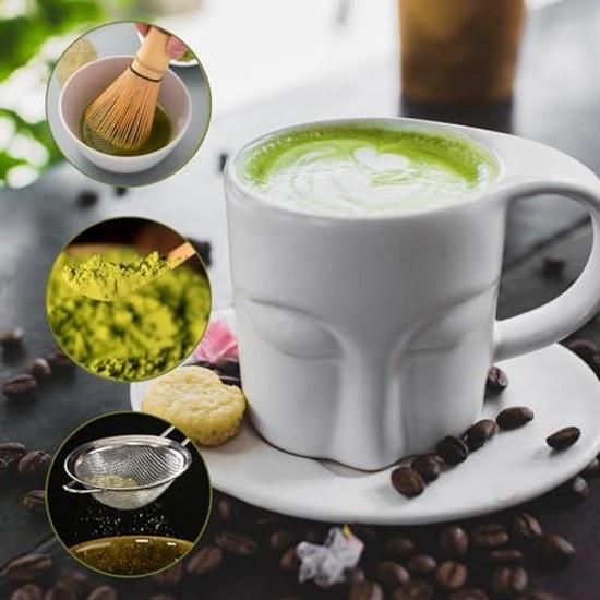 Japanese Matcha Set 6-Piece Tea Ceremony Utensils Bowl Chashaku Chasen Holder Straightener Spoon Sifter