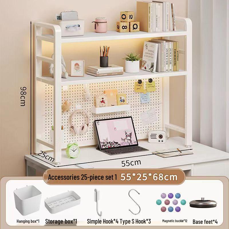 Iron Art Pegboard Bookshelf & Desk Organizer for Home or Dorm