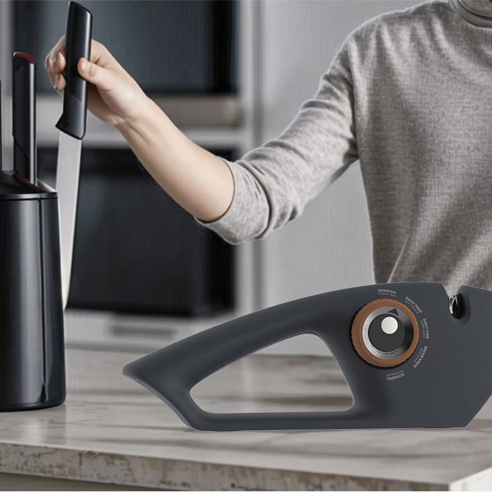 New 5 In 1 Fish Shaped Knife Sharpener Household Fast Manual Knife Sharpener Multifunctional Scissors Whetstone Kitchen Tools