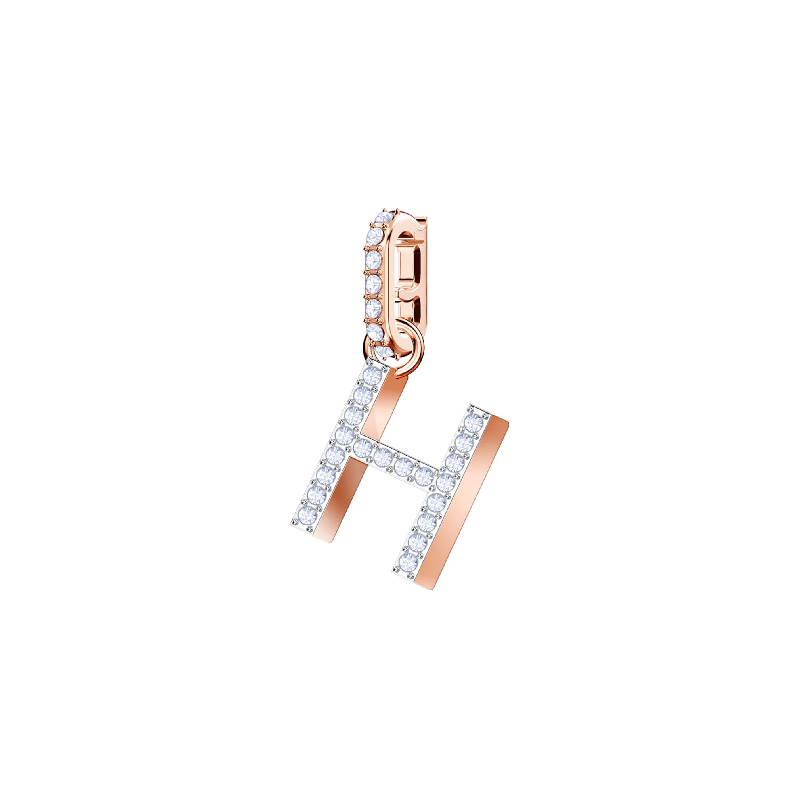 

Swarovski Fashion Personality English Letter H Minimalist Pendant Necklace Unisex necklace Rose-Gold 5437622 Rose Gold,F