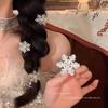 High-End Schneeflocken-Perlen-Haarspange für Frauen - Entenschnabel-Pony-Accessoire