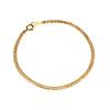 Speranza 24K Pure Gold Kihei Double Curb with Clasp and Mint Certification Mark Bracelet, 6-Sided Chain, 2.4mm Wide, Approx. 3.7g, 18cm,