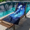 Blue Horse Starry Sky Print Beach Towel Polyester Soft Quick Dry Large Bath Towel Summer Swimming Pool Surfing Blanket