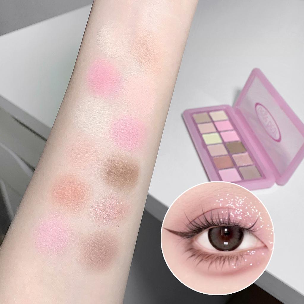Twelve-color Eyeshadow Matte Matte Pearlescent Fine Shimmer Long-lasting Earth-color Eyeshadow Palette