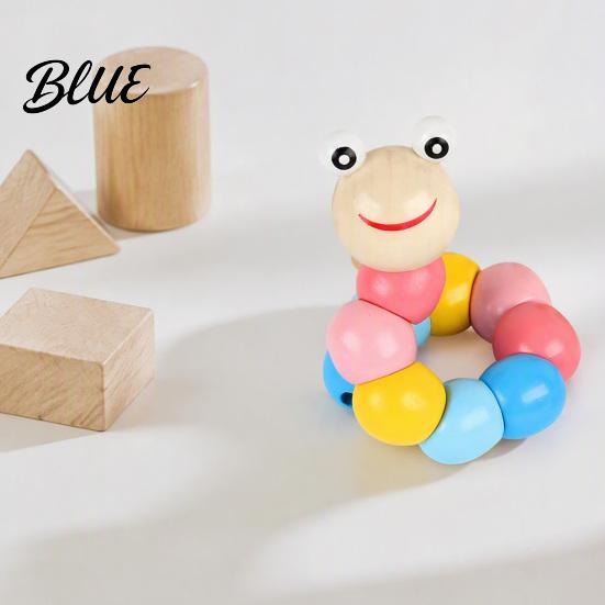 Toddler Caterpillar Toy Kids Wooden Bead Toy Educational Twisting for Fine Motor Skills Number Color Preschool Learning Toddlers Early Development