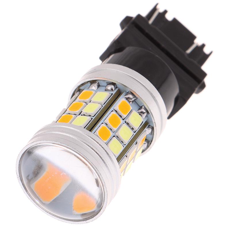 2Pcs 3157 LED Amber White Rear Turn Signal Parking High Power Light Bulbs