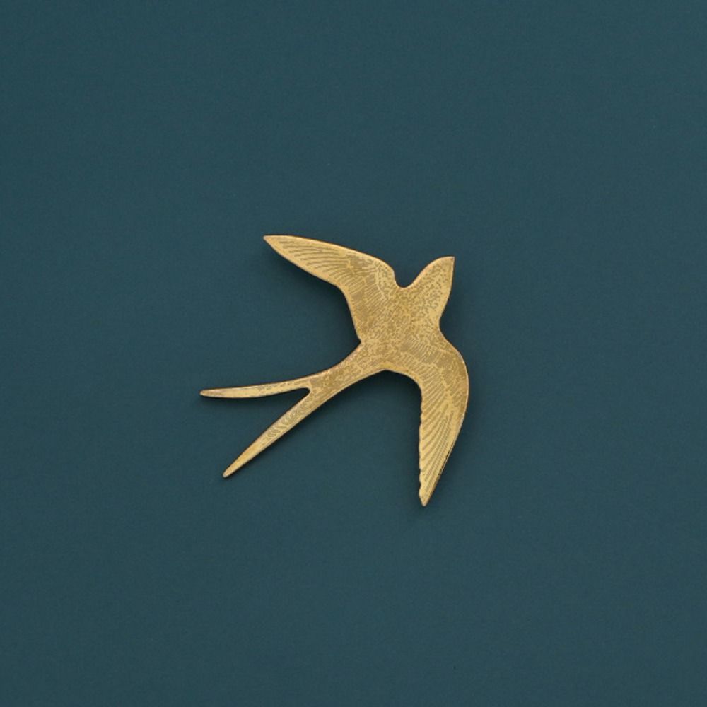 Silver Swallow Brooch Pin Animal Badge Jewelry Swallowtail Pin  Trousers