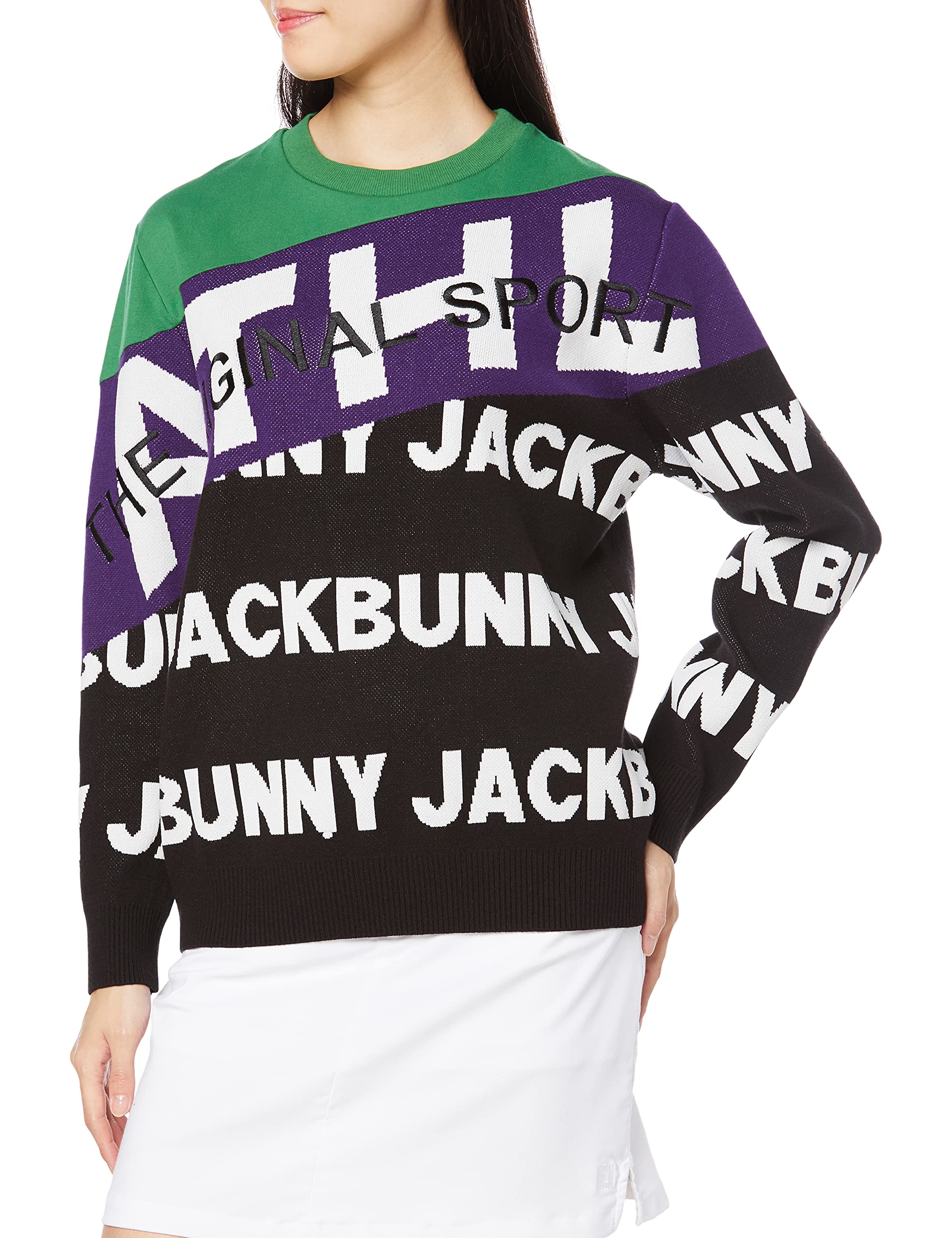 

Jack Bunny Crew Neck Knit 12G 1PLY x 3W Size Size 1 Women s Pullover, Jacquard, 140, Green, [M], 263-1270918