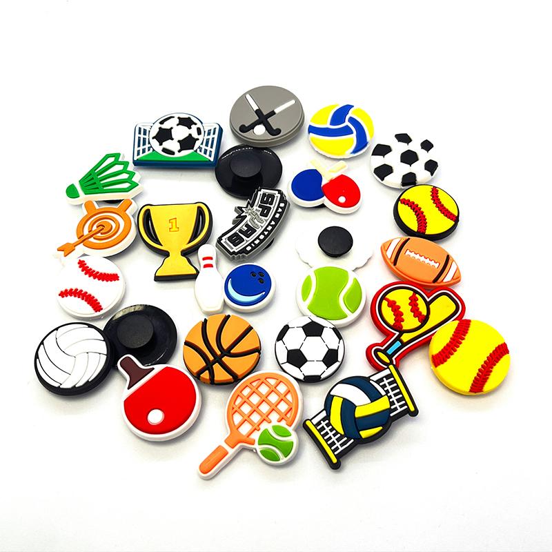 25Pcs Cartoon Ball Series PVC Shoe Charms Decoration