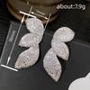 Fashion Copper Alloy Zircon Jewellery Drop Earrings For Women Wedding Party Gifts