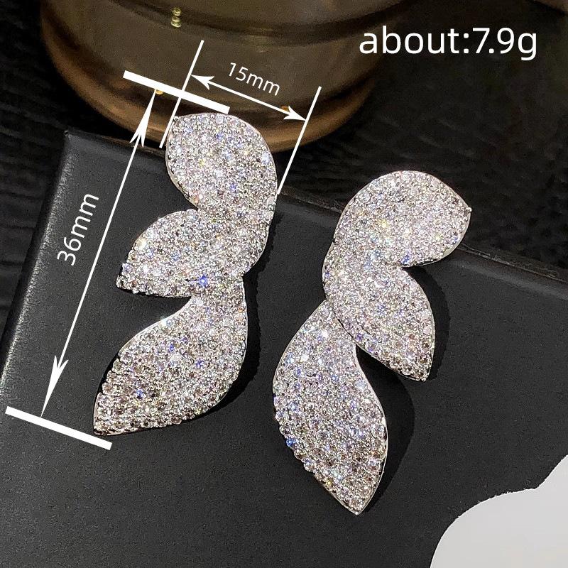 Fashion Copper Alloy Zircon Jewellery Drop Earrings For Women Wedding Party Gifts