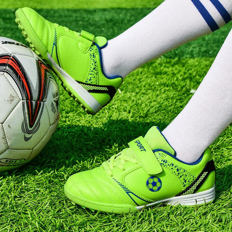 Dziecięce buty piłkarskie na rzepy dziecięce treningowe buty do biegania korki trawa zewnętrzna