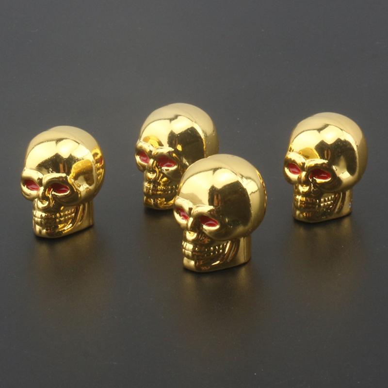 4pcs Skull Valve Caps ABS Car Wheel Plugs For Alloy Wheels Tire Valve Cap Auto Valve Cover Nipple Caps For Cars Motorcycles Bike Stem Caps1