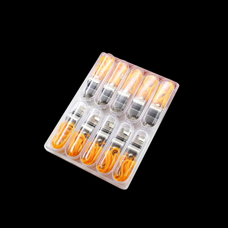 Multifunctional Stainless Steel Whistle with Lanyard (10-pack)