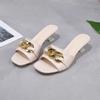 Fashion Women's Slippers, Women's Mule Slippers, Women's Transparent Heels, Thin Heel Sandals, Open Toe Outdoor Party Shoes