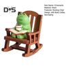 Pryskyřice Funny Frog Socha Neblednoucí Unikátní Funny Frog Socha Sculpture Desktop Dekorace