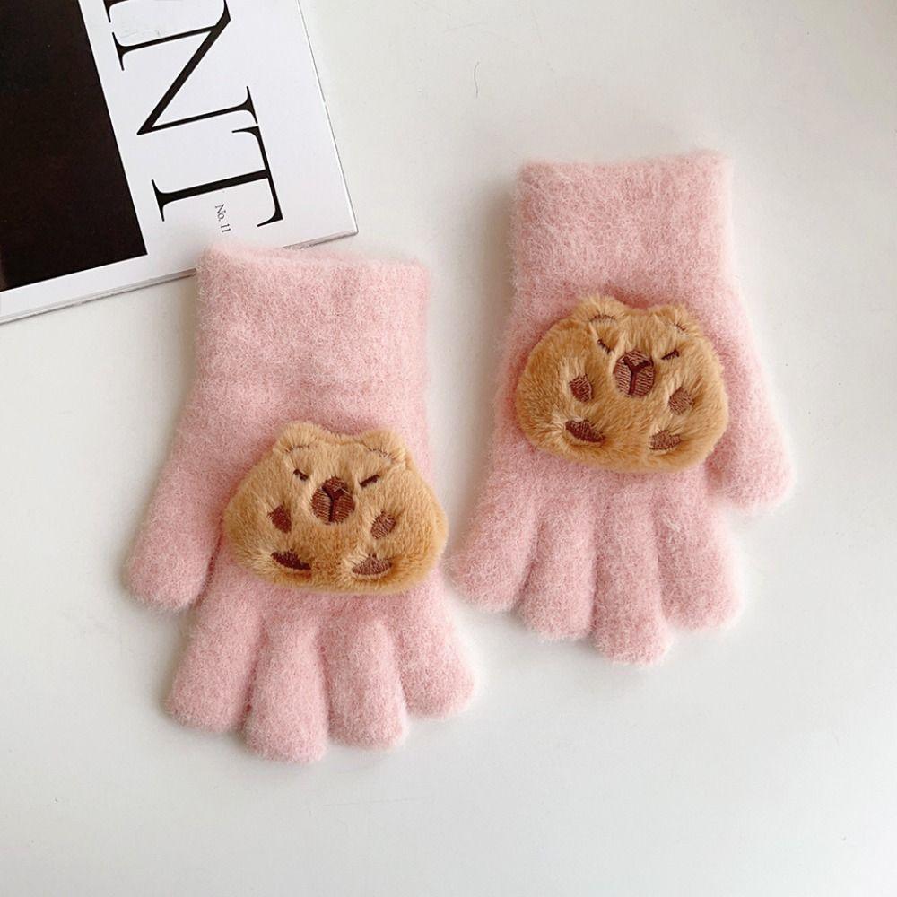 Capybara Mittens Thicken Keep Warm Gloves Portable Gloves Outdoor