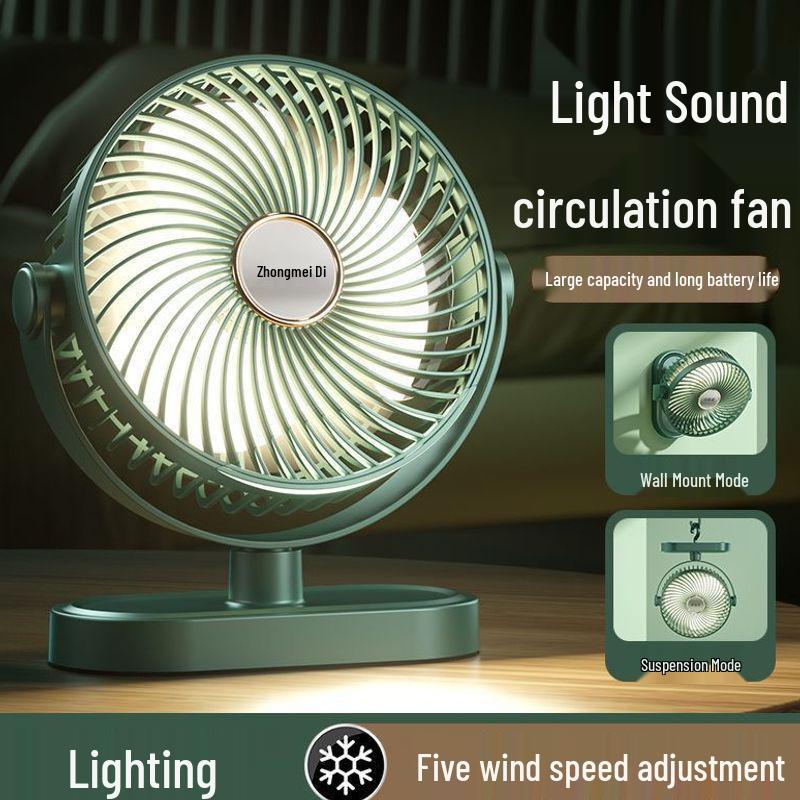 Portable USB Desk Fan - Silent, Compact & Rechargeable 3 Million Small Wind + 3 Speeds + Short Battery