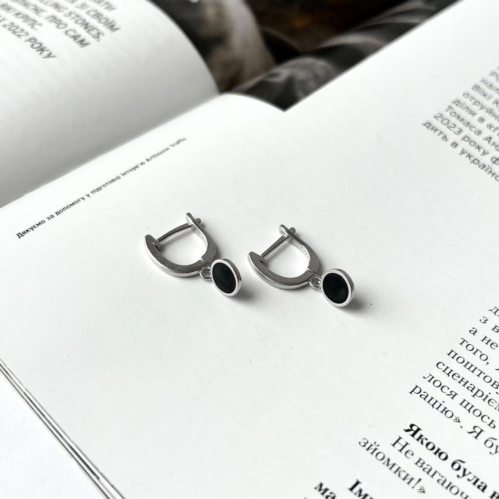 Silver Earrings with Enamel (2137160)