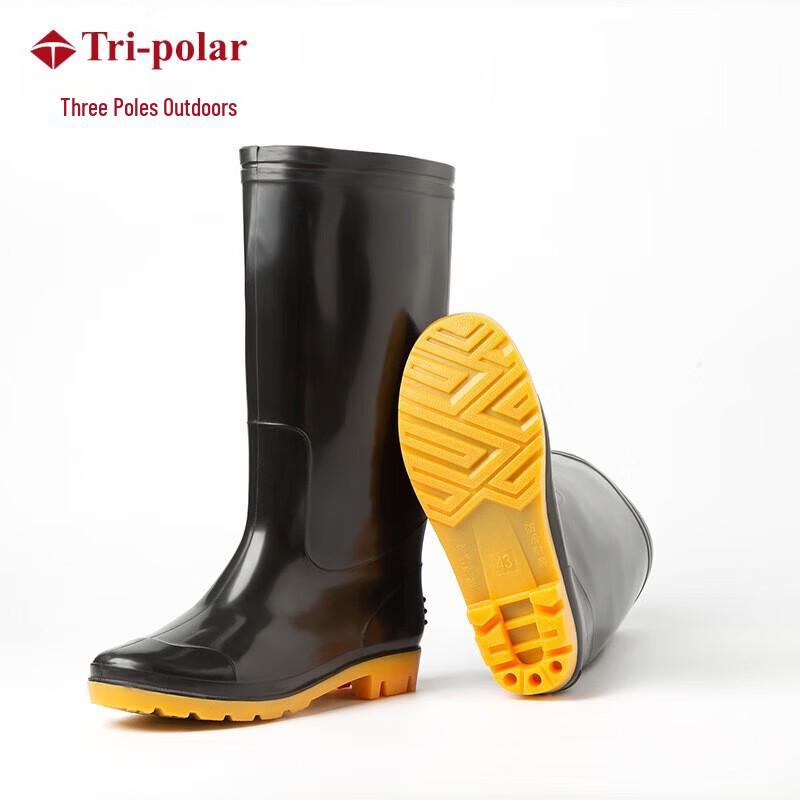 Tri-polar Men s High-Top PVC Waterproof Work Safety Boots 45