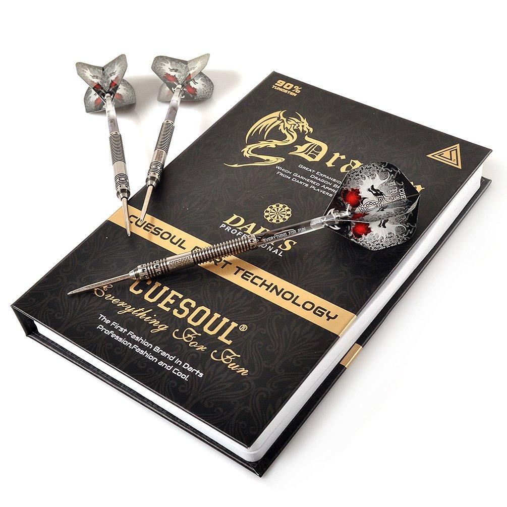 CUESOUL Dragon Series Tungsten 24g Darts Set with Barrels 90% Steel-Tip Titanium-Coated (CSDN-M2305)