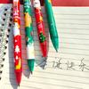6Pcs Christmas Gel Pens Various Festive Patterns Push-Type Christmas Pens Stationery Supplies Christmas Party Favors