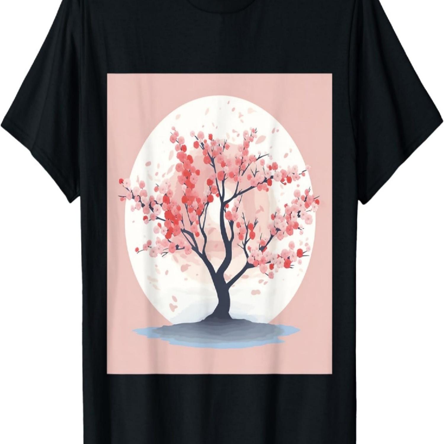 Soft Petal Melody Serene Pastel Cherry Blossom Art T-Shirt S