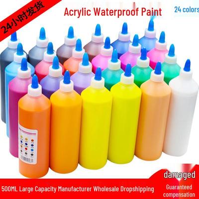 500ML Waterproof, Fade-Resistant Acrylic Paint for Straw Hats, Ceramics, Plaster Dolls