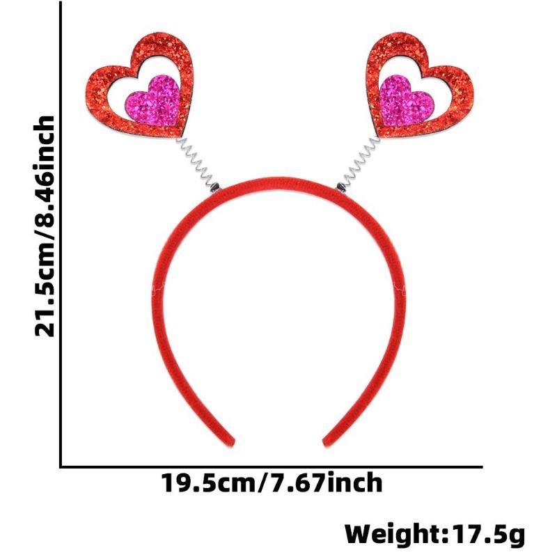 1 Valentine's Day Love Themed Headband for Valentine's Day Party Romantic Outfit with Love Elements and Diverse Design Styles