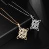 Witch Knot Stainless Steel Necklace Celtic Knot Witchcraft Protection Amulet Supernatural Pendant Jewelry Girls Gift
