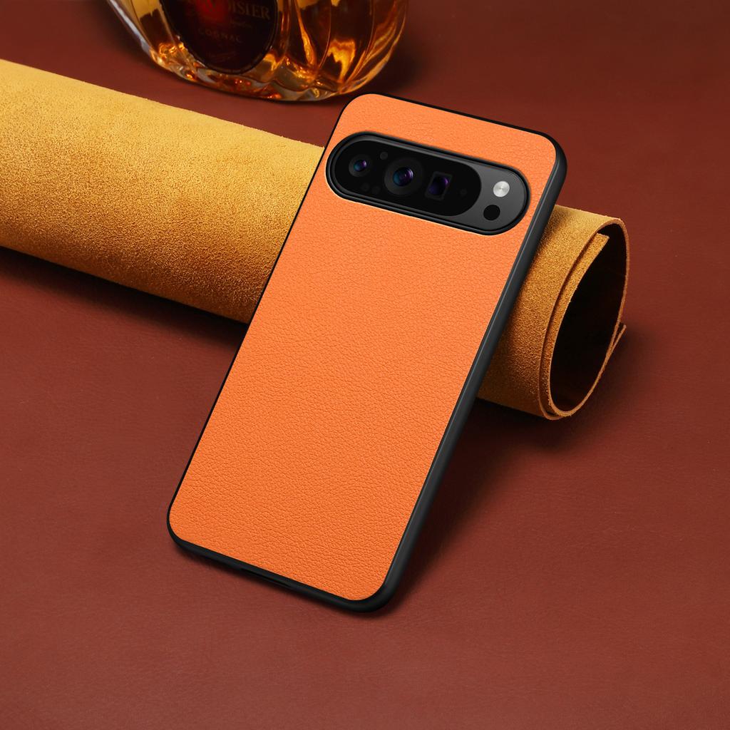 For Google Pixel 10/Pixel 10 Pro Case Calf Texture Leather+PC+TPU Phone Cover
