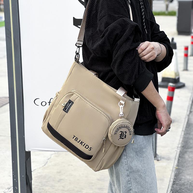 Stylish Simple Make-Up Shoulder Bag Multifunctional Junior High School Student Crossbody Schoolbag Large Capacity Men'S And Women'S Casual Backpack