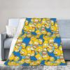 Warm Cozy Blankets Travel S-Simpsons Characters Pattern Print Throw Blanket Pattern  Bedspread For Home Decor
