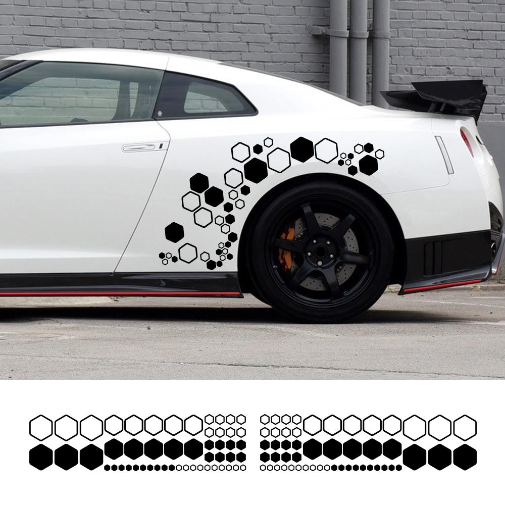 Creative Car Honeycomb Hexagon Decals Waterproof Polygonal Stickers Auto Body Side DIY Styling Auto Accessories Universal
