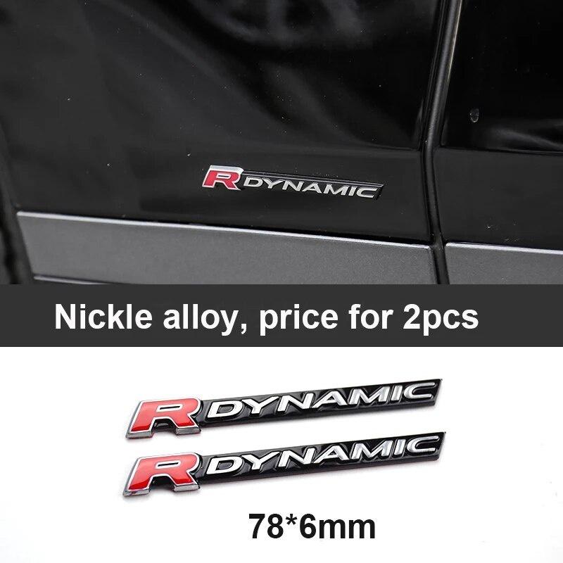 1Pc RDYNAMIC Bar Emblem Badge for VELAR Sport Edition Car Styling Fender Logo Lower Side Door Decoration Sticker