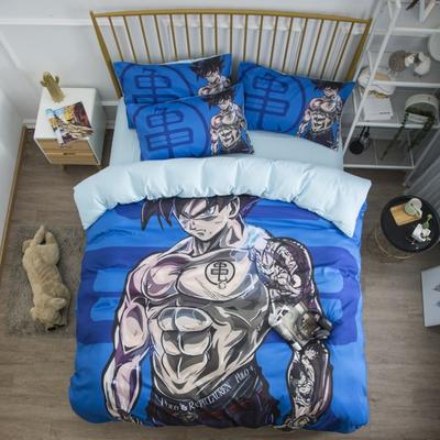 Anime Dragon-Ball Bedding Set,Dragon-Ball Duvet Cover,Duvet Comforter Quilt Cover Set Super Saiyan Bedding Set For Adult Kids