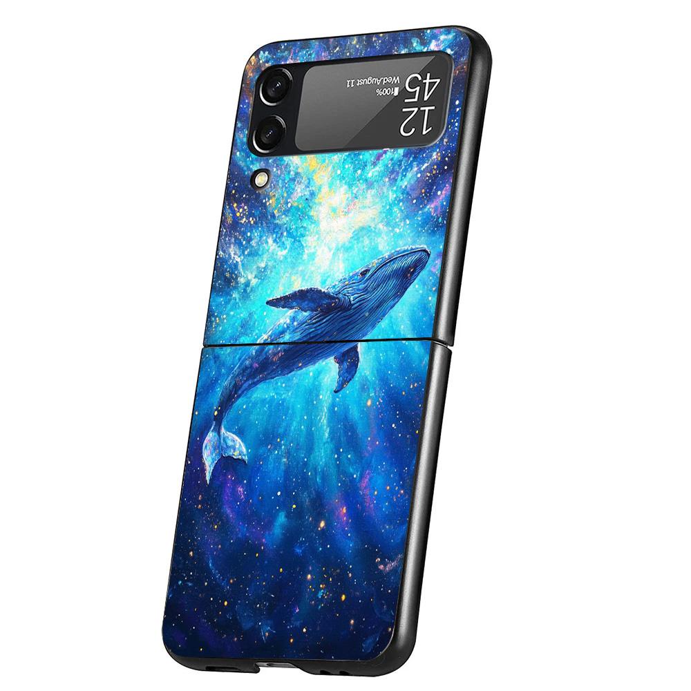 Humpback Whale Sea Giant Cover Phone Case For Samsung Galaxy Z Flip 7 6 5 4 3 5G Flip7 Flip6 Flip5 Flip4 Flip3 Black Fundas Shel