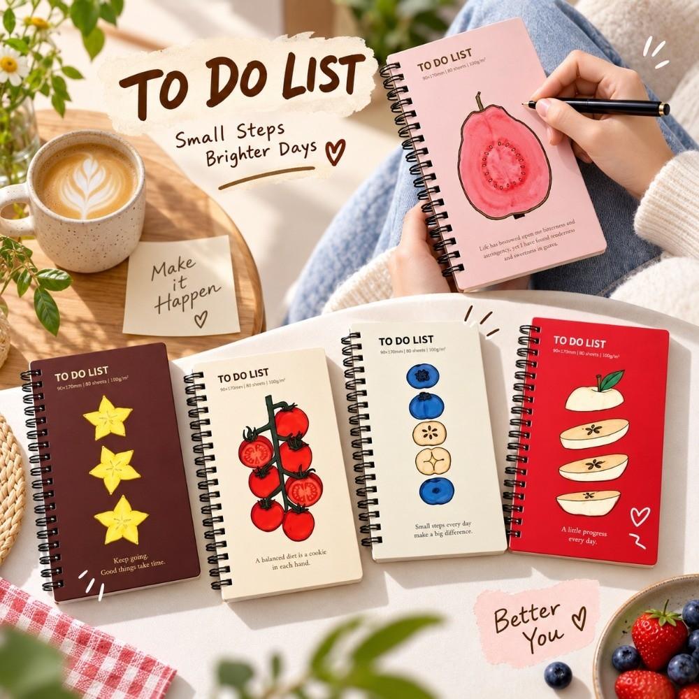 Spiral Bound To Do List Notebook Portable Habit Tracker Journal Self Discipline Habit Tracking