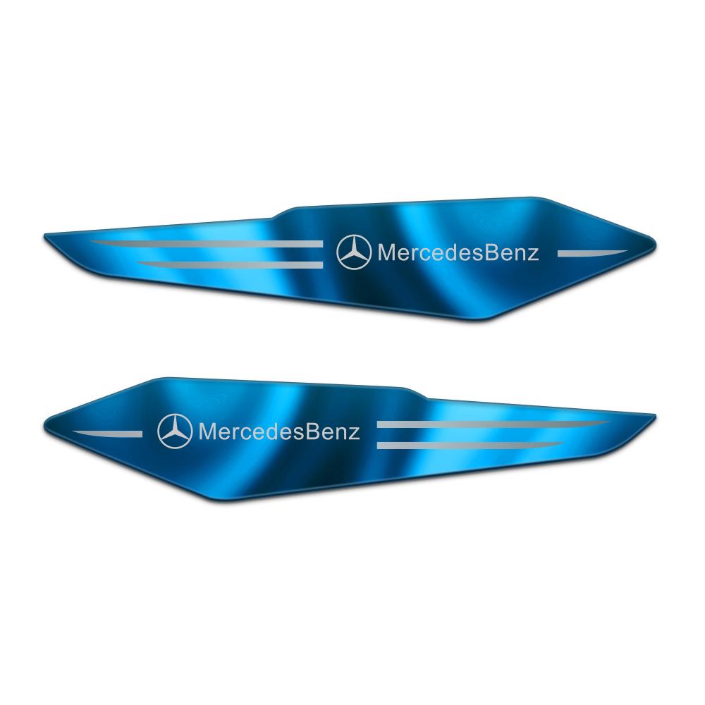 

2pcs Metal Alloy Car Body Wing Side Fender Knife Badge Sticker For Mercedes Benz W204 W124 W201 W202 W212 W220 W205 GLA CLA AMG