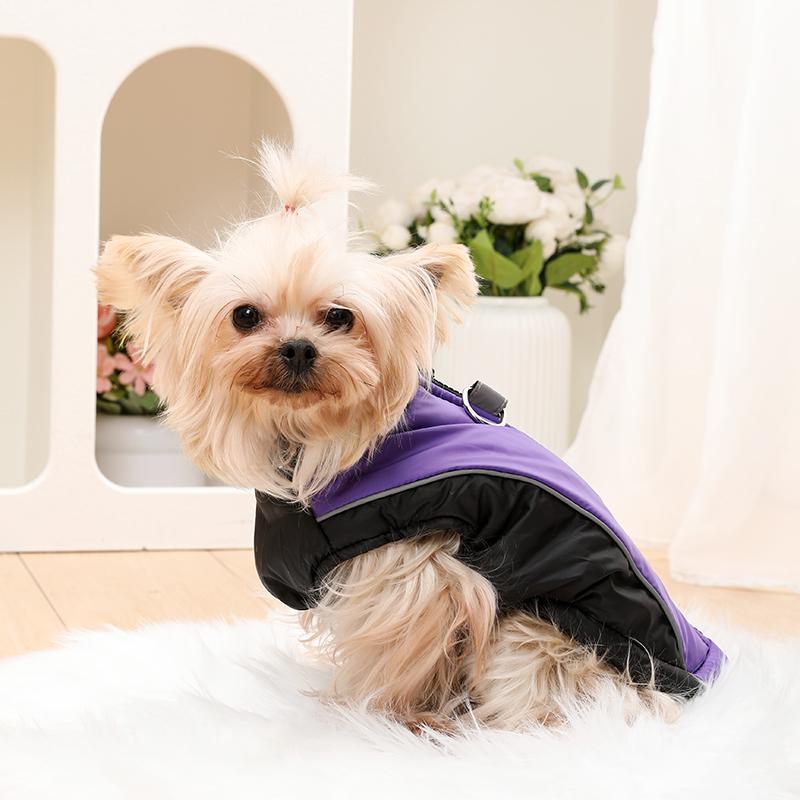 Herbst Winter Warme Hundekleidung Reflektierende Haustierweste Jacke Wasserdichter Mantel Kostüm mit D-Ring für Kleine Mittelgroße Große Hunde Schnauzer Yorkshire
