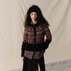 GREEN BELT Women's Retro Fair Isle Knit Cardigan