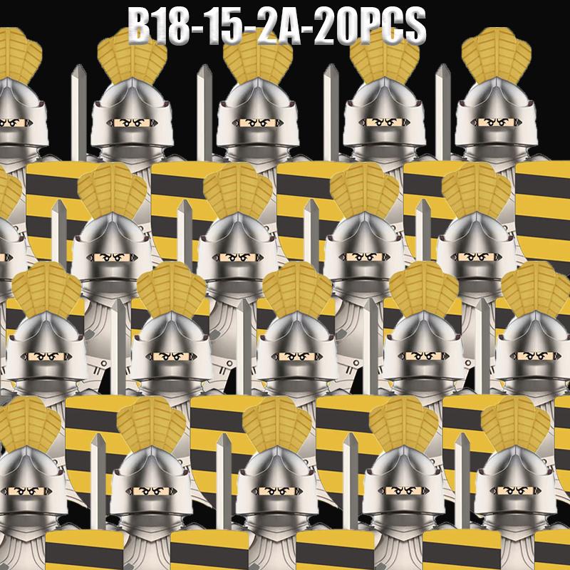 Medieval Military Soldier Series Building Blocks Castle Black Eagle Green Dragon Knights Figures Militia Accessories Bricks Toys