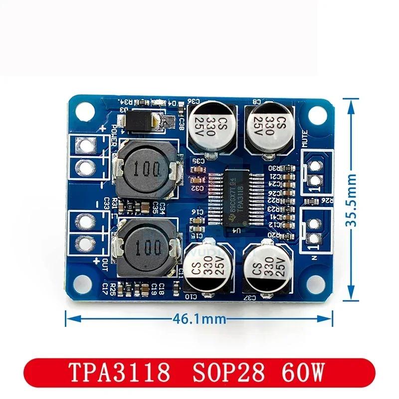 1PCS TPA3118 60W Amp Module 30W DC 8V-24V Mono Digital Audio Power Amplifier Board