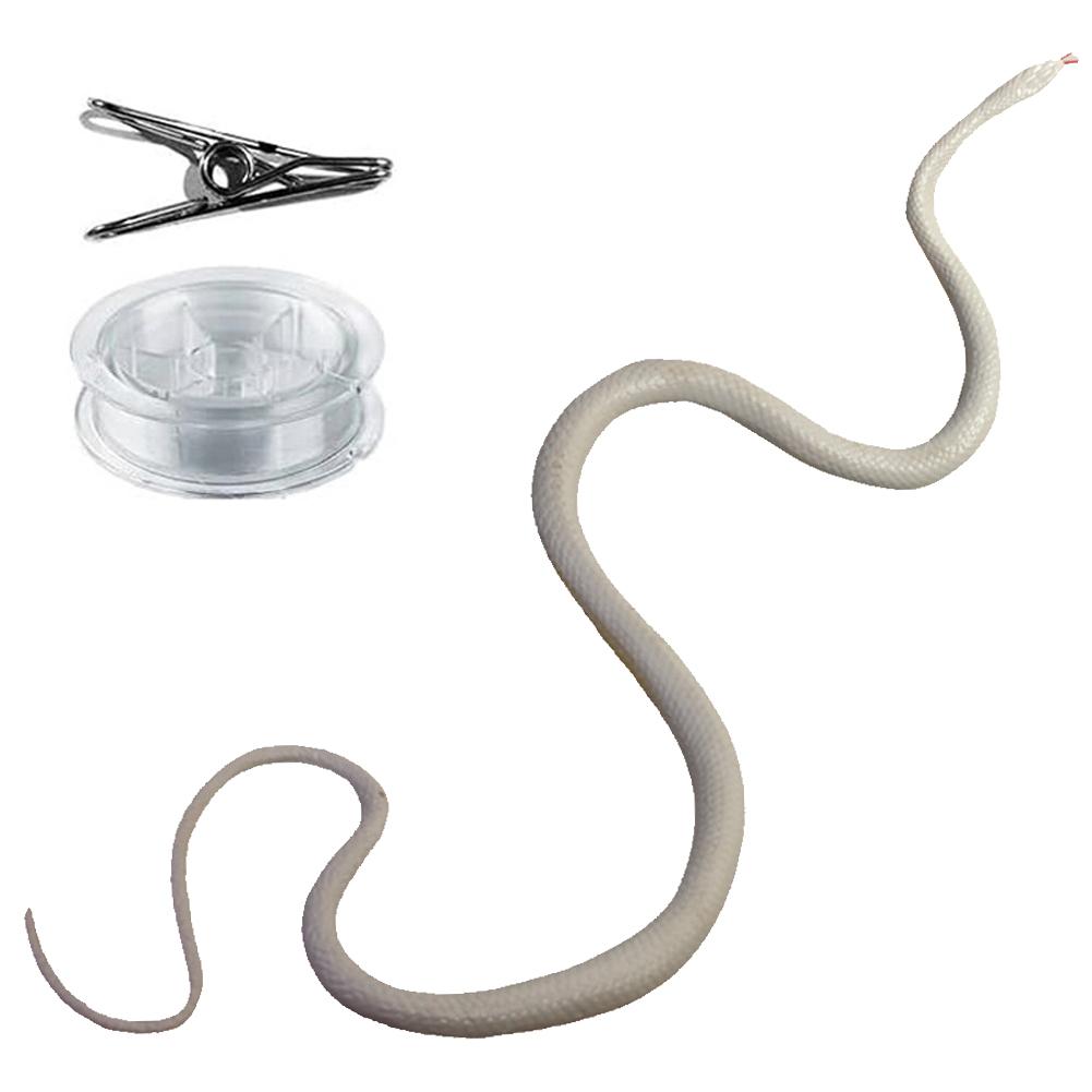 47.2 Inch Realistic Snake Prank Toy with String Clip Realistic Fake Snake Toy Soft Plastic Snake Figure Halloween Prank Props