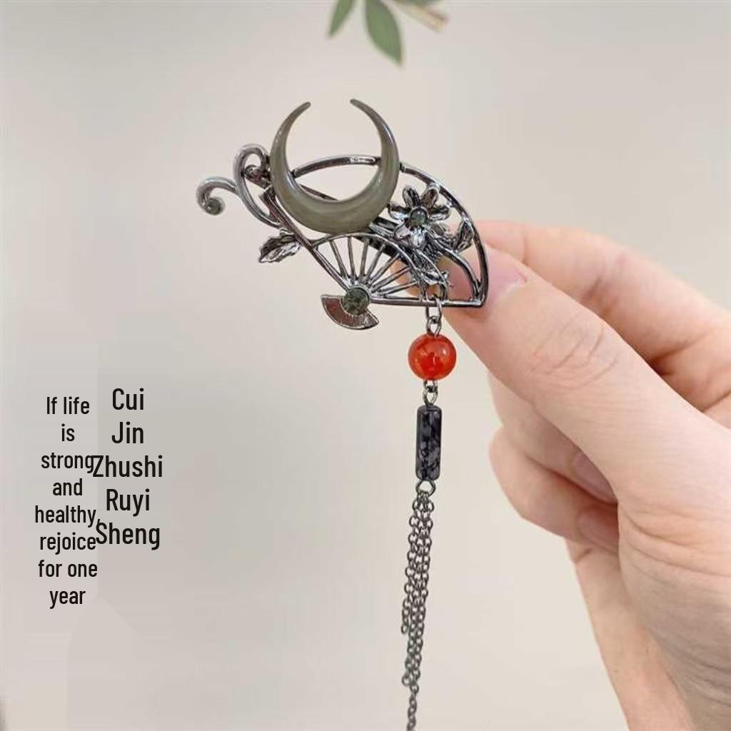 Elegant Hanfu Butterfly Hair Clip with Tassel Accent – Exquisite Chinese Style Side Hairpin